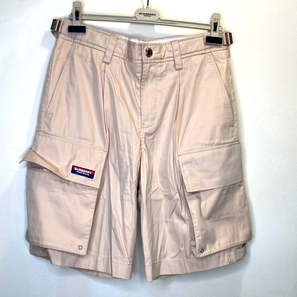BURBERRY Soft Fawn Billy Cargo Shorts Size 32.7 (48 IT)